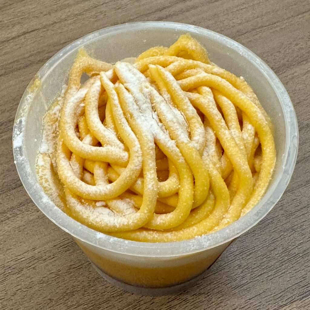 プリンを上から見た写真