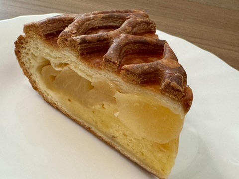 アップルパイの断面の写真