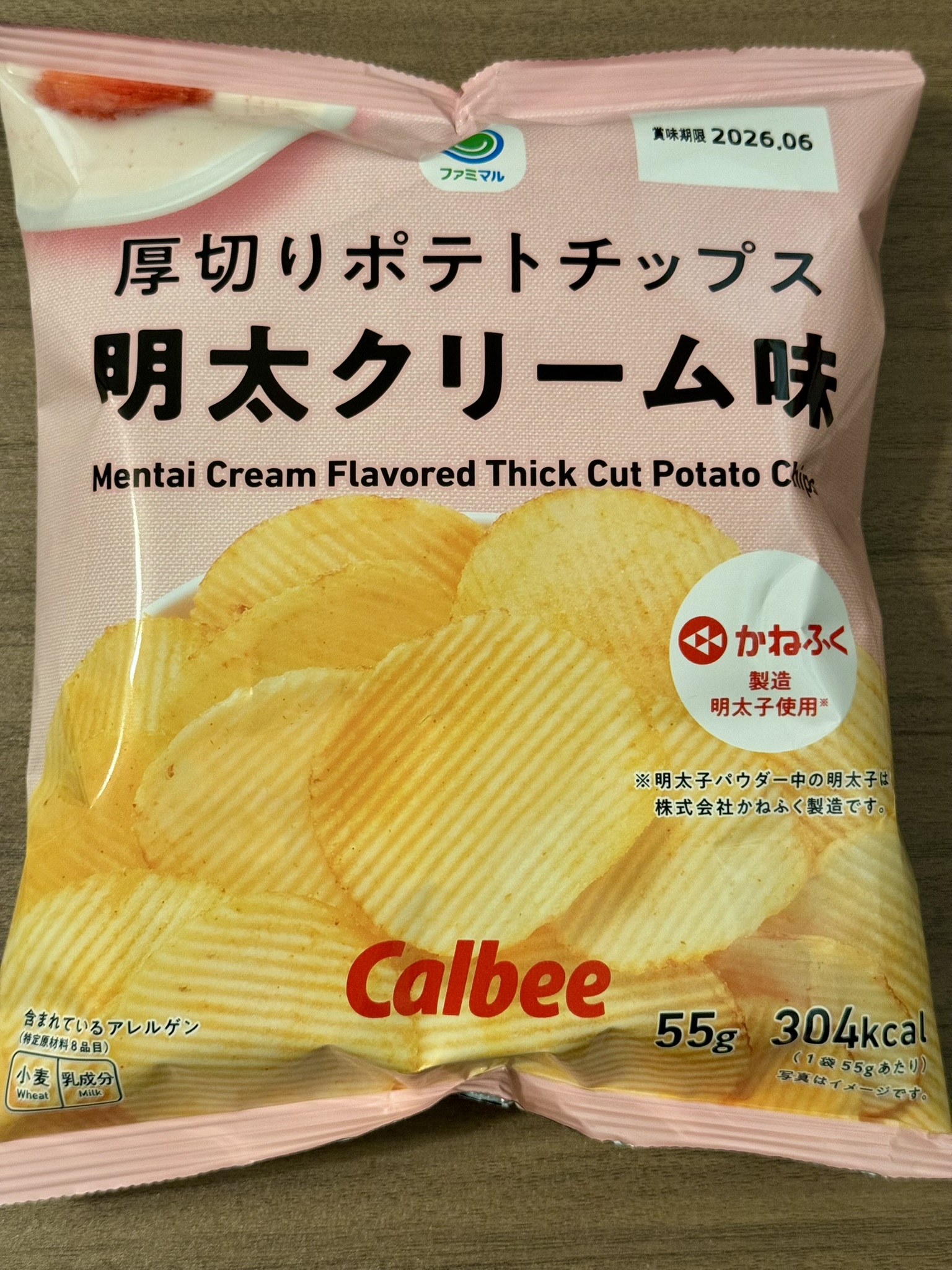 厚切りポテトチップス　明太クリーム味の写真